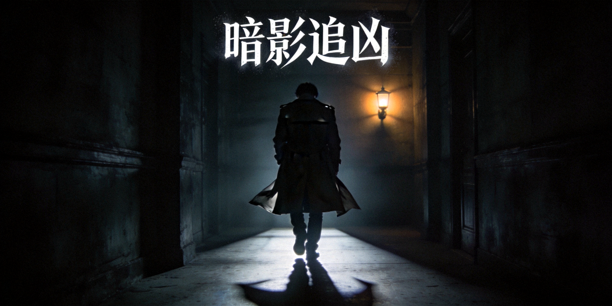 悬疑剧集封面，神秘人物背影