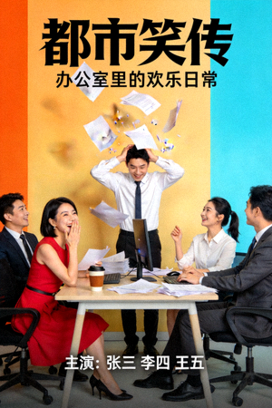 最新都市喜剧海报，办公室搞笑场景